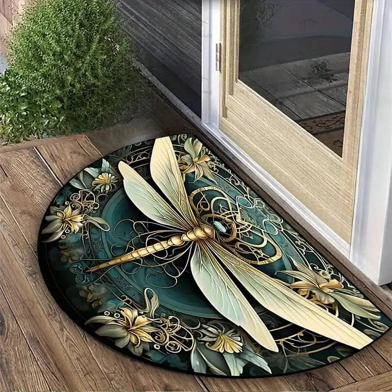 VIKAMA 1PC Felpudo de Bienvenida con Patrón Retro, Alfombra Interior y Exterior, Decoración del Hogar, Dormitorio y Cocina, Alfombrilla Antideslizante