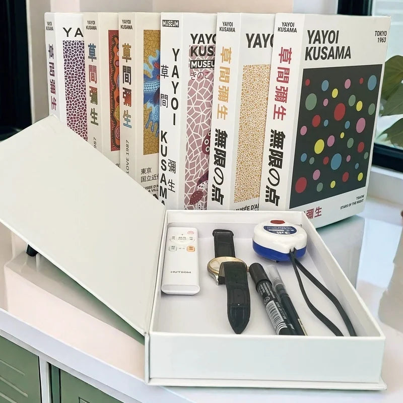 Yayoi Kusama Openable Luxury Decorative Books Fake Book Storage Box Home Decor Ornaments Japanese Room Desk Table Decoration
