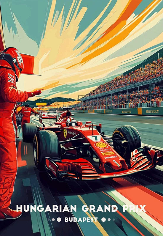 Iconic Formula 1 Racing Grand Prix Poster F1 Super Cars Aesthetic Wall Decor Racing Car Fans Home Room Wall Art Canvas Painting