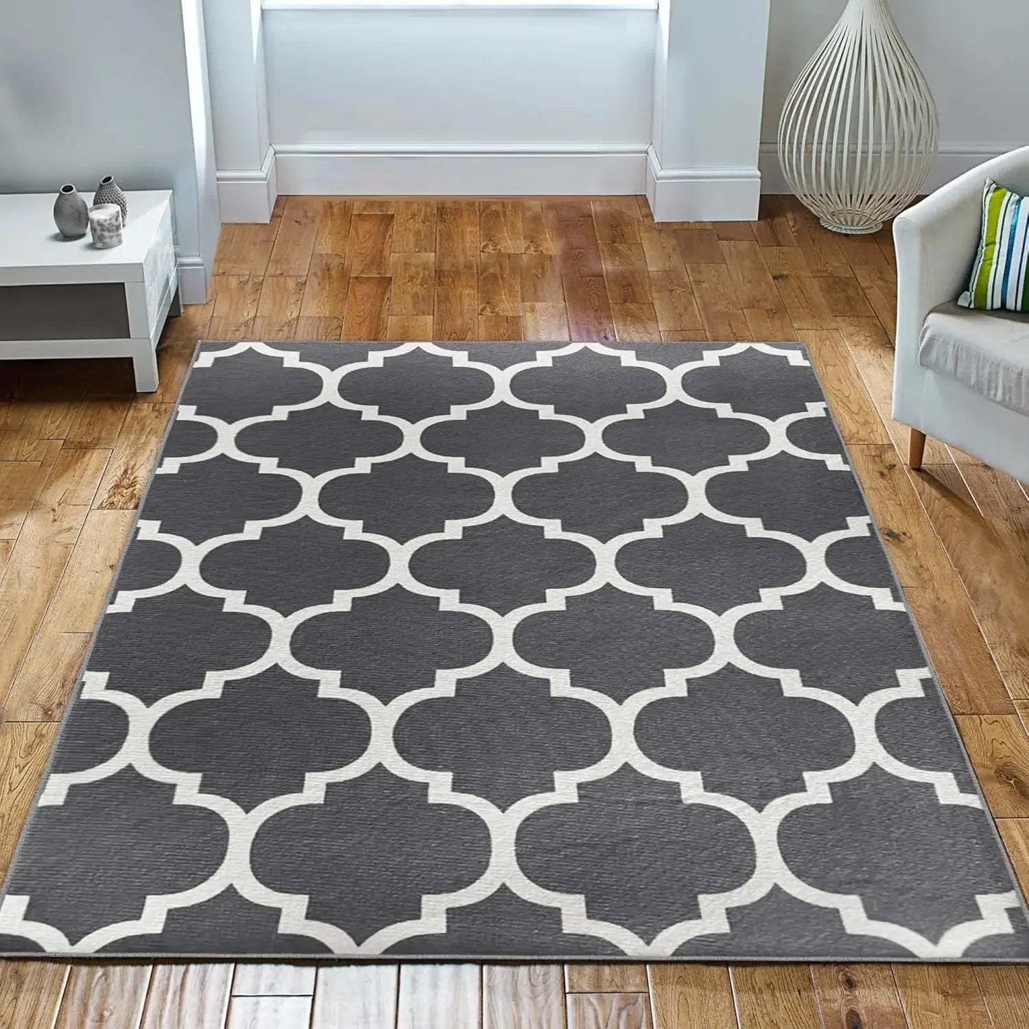 Alfombra de sala de estar estilo geométrico VIKAMA, sofá duradero y antideslizante, alfombra para mesa de café, alfombra de dormitorio, decoración del hogar