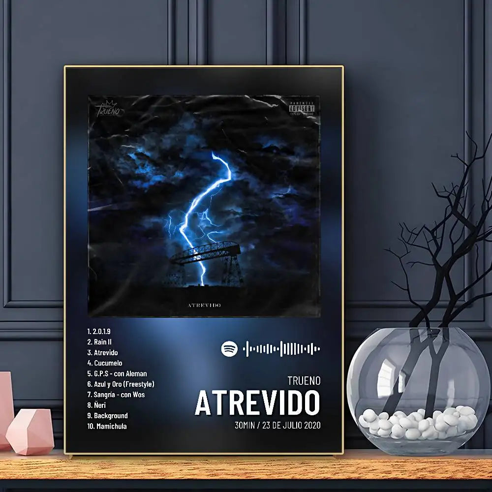 Póster de Thunder el cantante, arte de pared adhesivo, impresión impermeable, decoración estética para sala de estar, dormitorio y bar