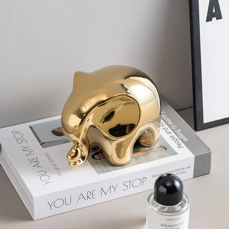 Figurita de elefante de dibujos animados, decoración bohemia para el hogar, adorno para sala de estar, vitrina de vino, escritorio, mueble de TV.