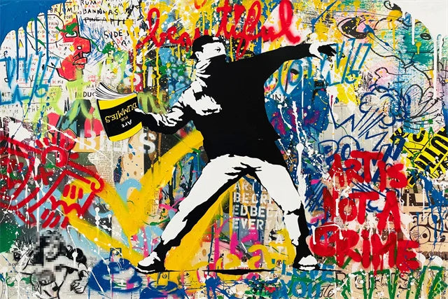 Banksy Street Art Canvas Paintings Sneakers Mouth Ballon Girl Graffiti Pop Art Posters Prints Cuadros Wall Art Home Decoration