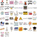 50/100 autocollants de graffiti arabe de dessin animé, autocollants décoratifs pour guitare, ordinateur portable, bagages, autocollants de papeterie imperméables à faire soi-même