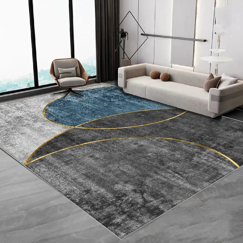 VIKAMA Nordic Simple Alfombra Sala de estar Mesa de centro Franela Alfombra grande Antideslizante Dormitorio Mesita de noche Alfombrilla Decoración del hogar