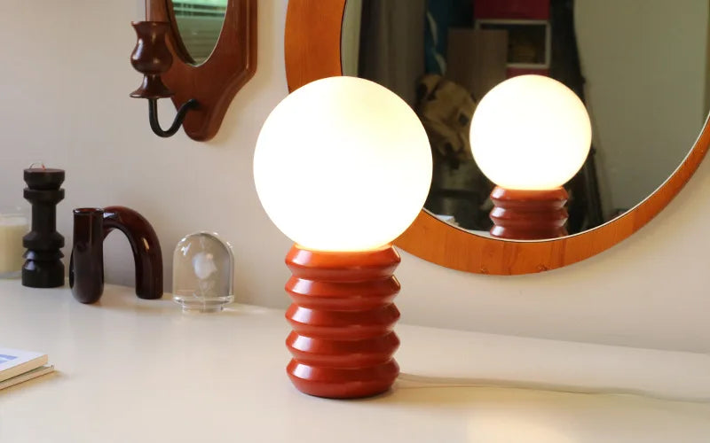 Ins Bauhaus Spring Table Lamp Vintage Nordic Modern Minimalist Homestay Glass Living Room Bedroom Bedside Lamp Drop Shipping