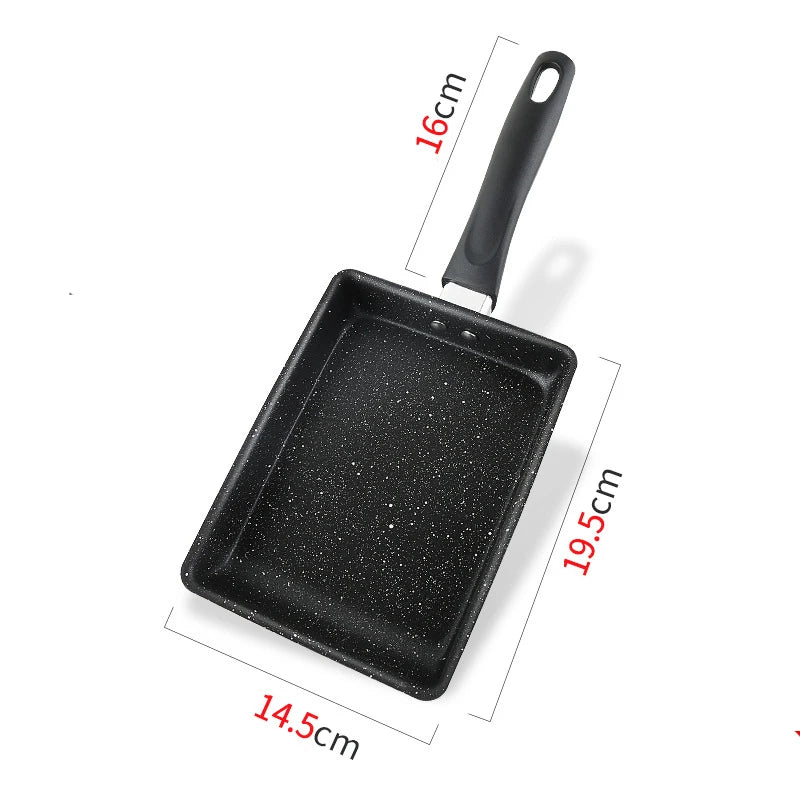 Japanese Tamagoyaki Omelet Pan Non-Stick Frying Pot Thickened Square Pans Induction Gas Stove Universal Egg Pancake Frying Pan