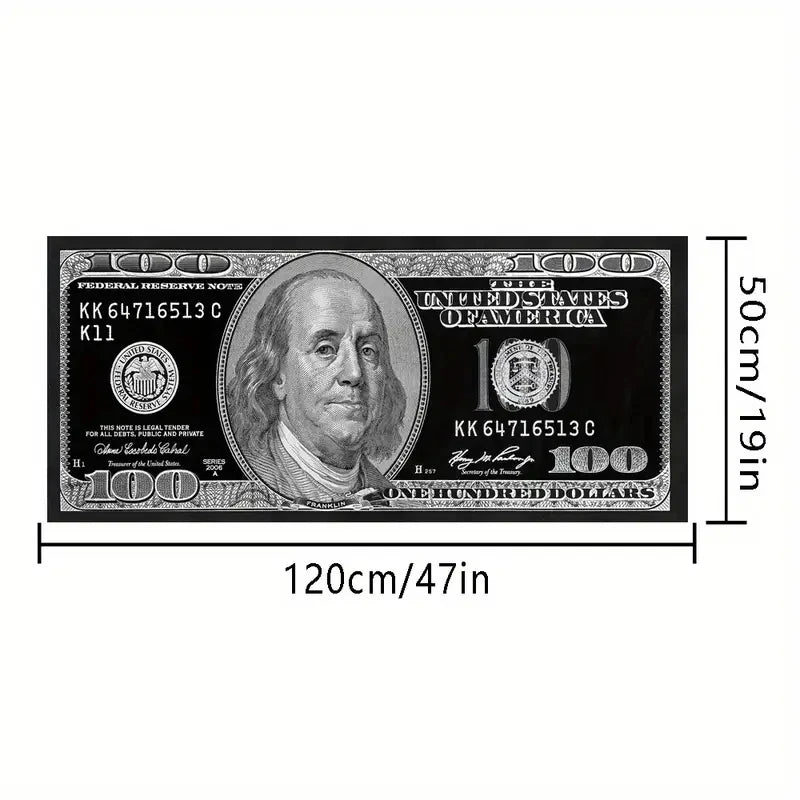 Tapis rayé créatif VIKAMA Dollar, décoration intérieure durable et facile à nettoyer, tapis de sol décoratif pour chambre et salon