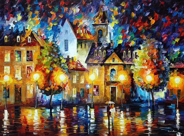 Paris In the Rain Canvas Paintings Landscape Posters and Prints Nordic Graffiti Wall Art Murals Pictures Living Room Decoration
