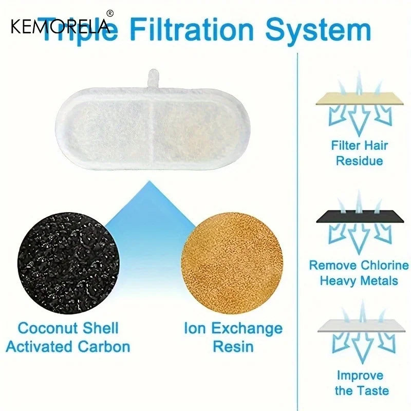 Filtro Dispensador de Agua para Gatos con Carbón Activado, 8/12 Piezas, Compatible con Dispensadores de Agua, Atrapa Impurezas y Mejora el Sabor para Mascotas