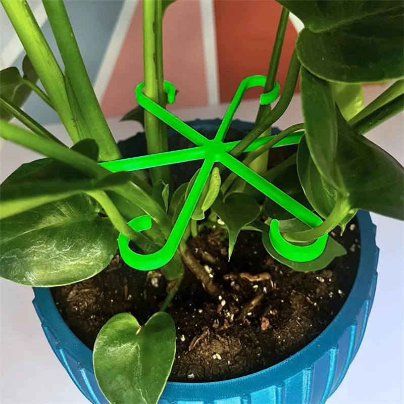 4 pièces support de plante suspendue anti-chute support de poteau crochets en plastique fixateur fleur hydroponique pliable accessoires de jardin fixes