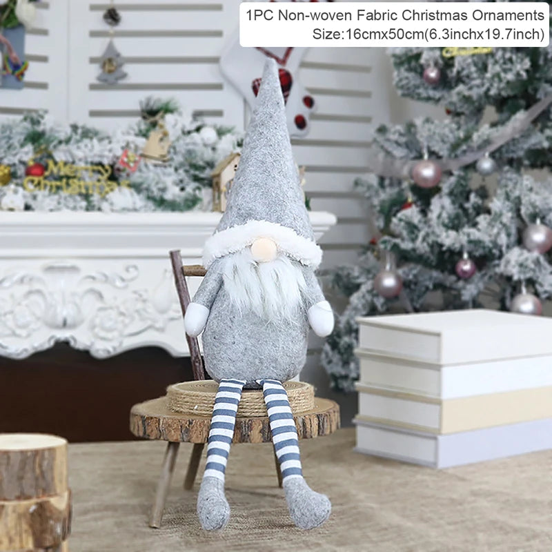 Decoración navideña de Papá Noel para el hogar 2025, decoración de mesa, muñeco de alce, adornos navideños, regalos de Navidad, Feliz Año Nuevo 2026