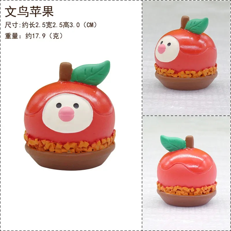 Zakka Figuras Navidad Japonés Creativo Exquisito Mate Resina Navideña Pequeña Decoración Cisne Puff Ukelele Trineo Sofá Reno