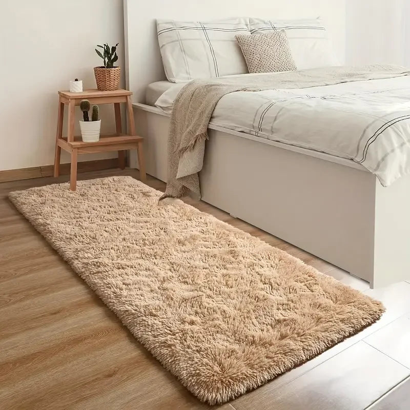 Alfombra de pelo largo suave y esponjosa VIKAMA, fácil de cuidar y lavable a máquina, para sala de estar, sofá, alfombra de cabecera para decoración del hogar.