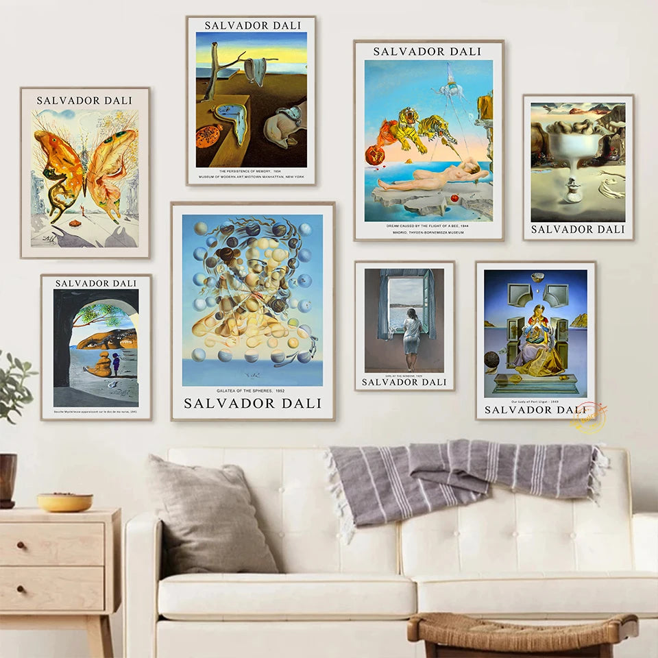 Salvador Dalí Surrealismo Póster Arte de Pared Lienzo Pintura Pósteres e Impresión Imagen para Sala de Estar Decoración del Hogar Regalo