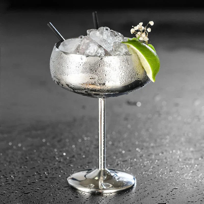 304 Stainless Steel Cocktail Glass  Red Wine Cup Flute Champagne Cup Metal Cup  Bar Martini Cup
