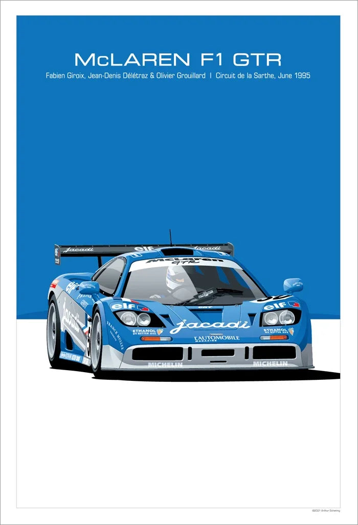 Retro Racing GTR Car Vintage Sports Car, Wall Art, HD Canvas Print Poster, Home, Room Office, Decoration Supplies
