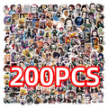 100/200pcs Cartoon Anime Demon Slayer Stickers for Laptop Suitcase Skateboard Guitar Phone Cartoon Sticker Kid Gift Toys