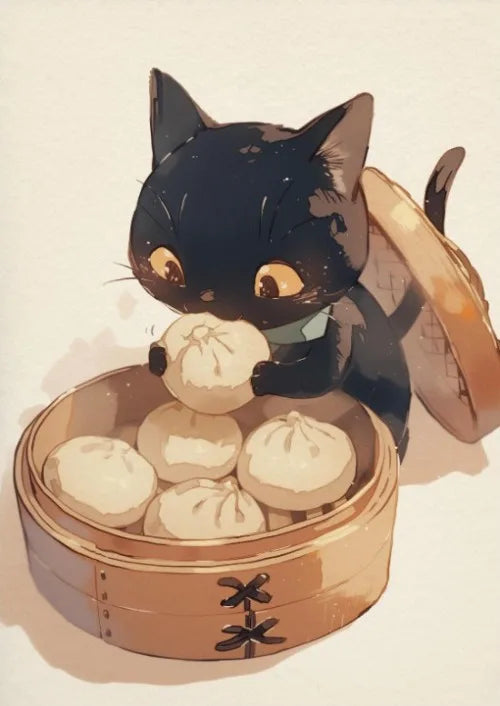 Póster Vintage Japonés Gato Comiendo Ramen Sushi Maneki Neko Arte de Pared de Cocina Gato Japonés Neko Decoración de Pared Lienzo Pintura Restaurante