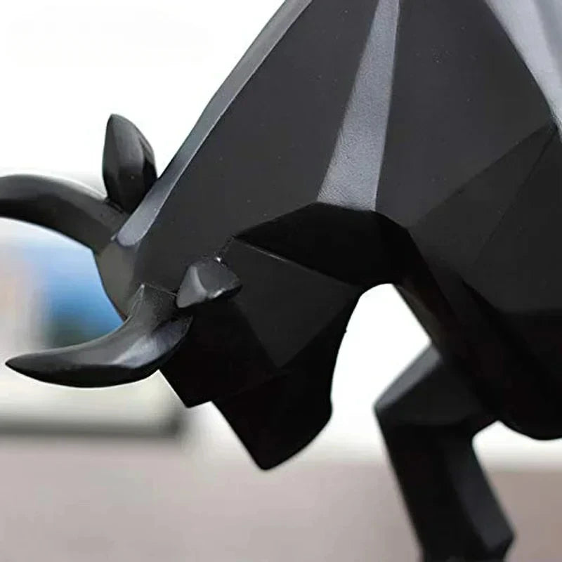 Ornements de taureau en résine, style nordique moderne et simple, artisanat de décoration créatif pour la maison, bureau, étude, statue de vache, figurine animale
