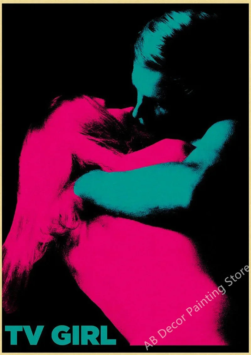Pósters de TV Girl Retro, impresiones en papel Kraft, Lovers Rock, póster vintage, arte de pared, pintura para estudio, hogar, sala de estar, decoración, imagen