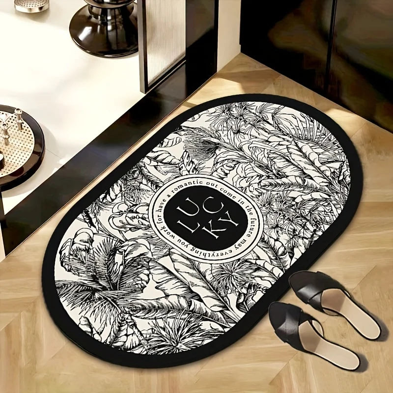 VIKAMA Alfombrilla de baño de lujo de alta gama, alfombra absorbente para el suelo, alfombrilla antideslizante resistente al desgaste para dormitorio, sala de estar, hogar