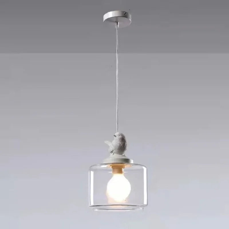 Luminaires suspendus en verre oiseaux pour salle à manger cuisine chambre gîte suspension lampe E27 LED cadeau de Noël livraison directe