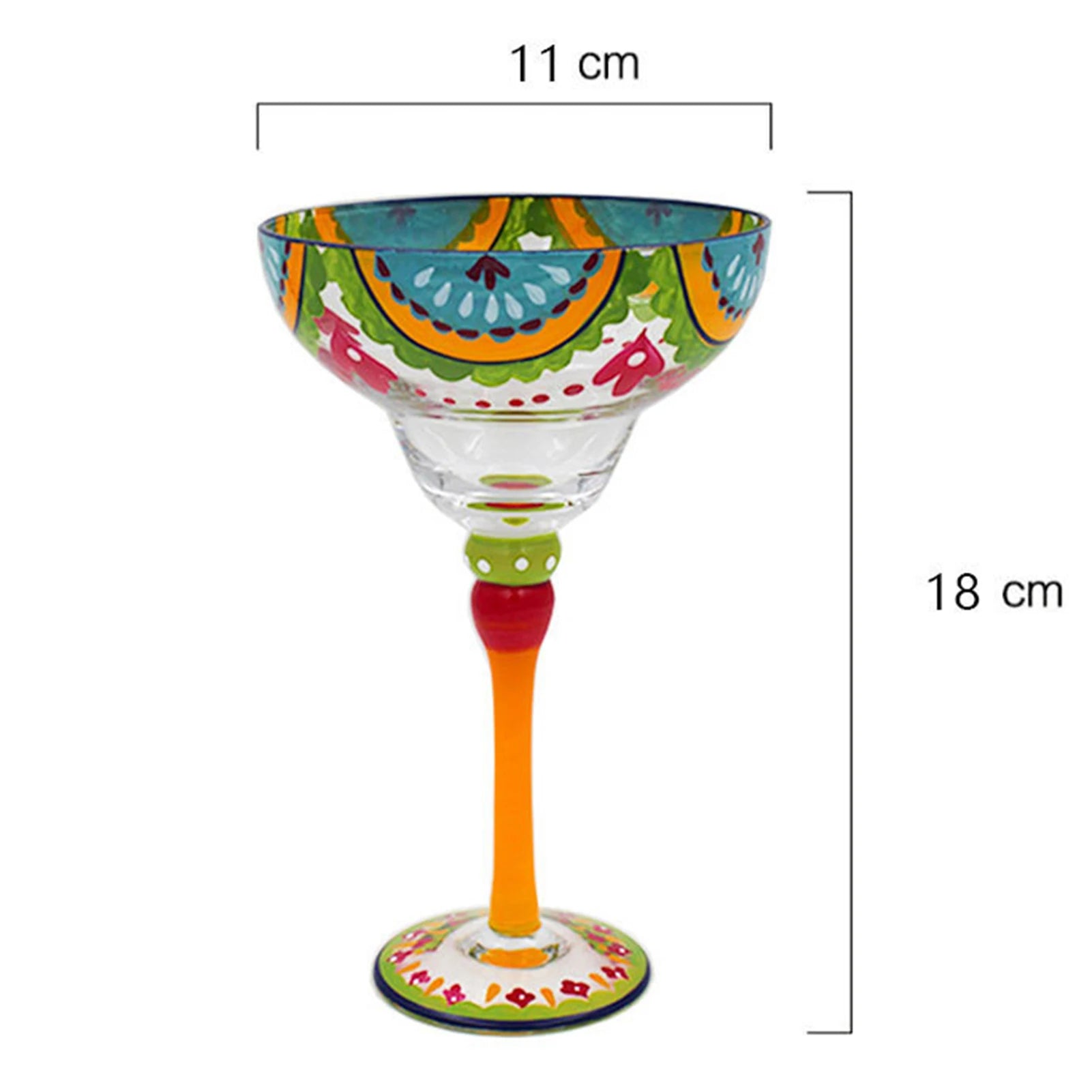 Verres à Cocktail Margarita Polyvalents Verres à Vin Colorés pour la Maison, le Bar, le Mariage, les Fêtes