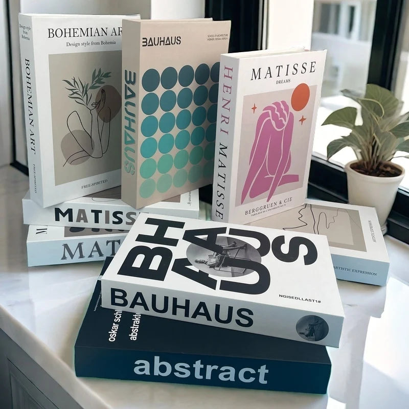 Matisse Monet Boho Luxury Decorative Books Interior Decoration Fake Book Storage Box Coffee Table Aesthetic Ornament Home Decor