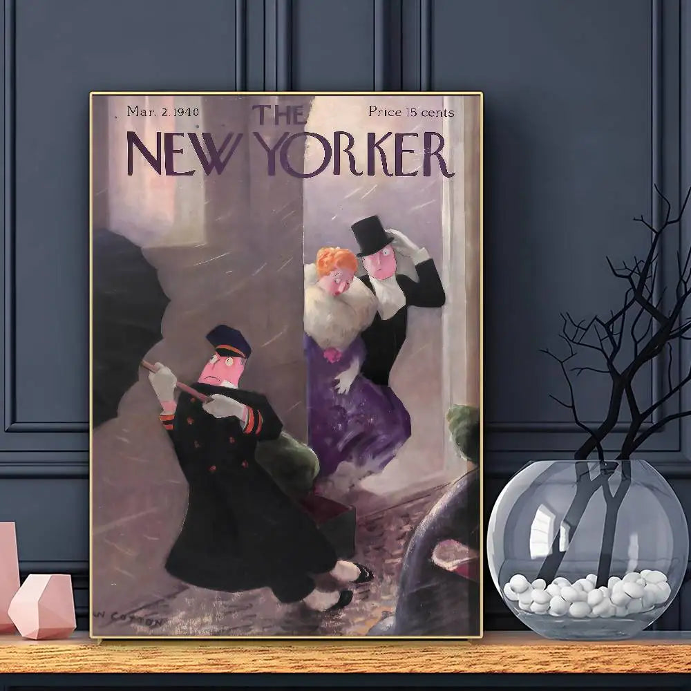 Póster Vintage The N-New Yorker HD Carteles Decoración Hogar Habitación Bar Cafetería Cuadro Arte Pared