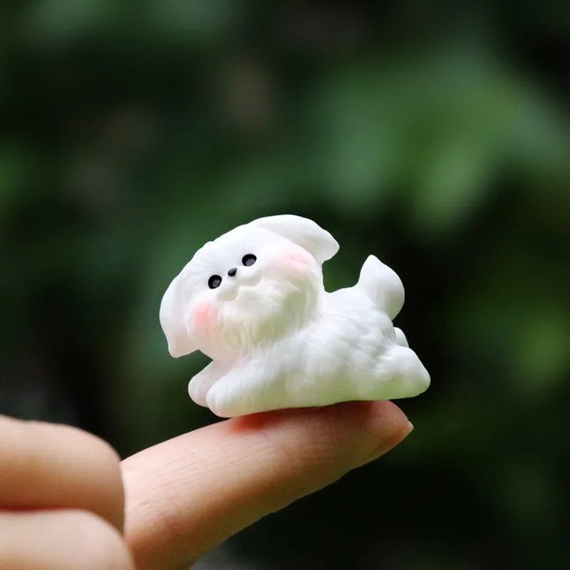 5-10 figurines miniatures de chiens mignons, ornements de micro-paysage pour décorations de maison, chiot kawaii, décor de voiture, de bureau, accessoires de chambre
