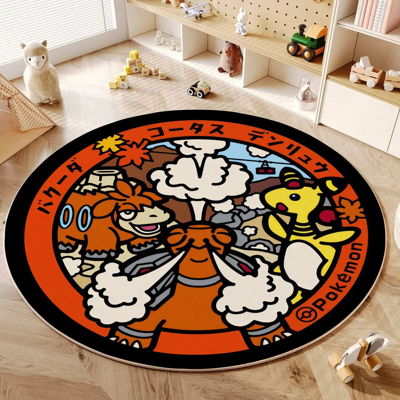 Alfombra redonda de dibujos animados VIKAMA, alfombrilla de piso para silla de computadora gamer, alfombra para habitación de chica, alfombra de dormitorio, resistente a las manchas, decoración del hogar