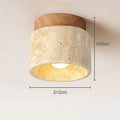 Japanese Wabi Sabi Yellow Marble Hotel Lobby Corridor Ceiling Light Creative Cream Style Restaurant Room Balcony Decorative Lamp