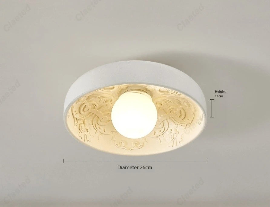 Lámpara de techo LED europea simple y creativa, estilo crema, para sala de estar, comedor, pasillo, porche, iluminación decorativa.