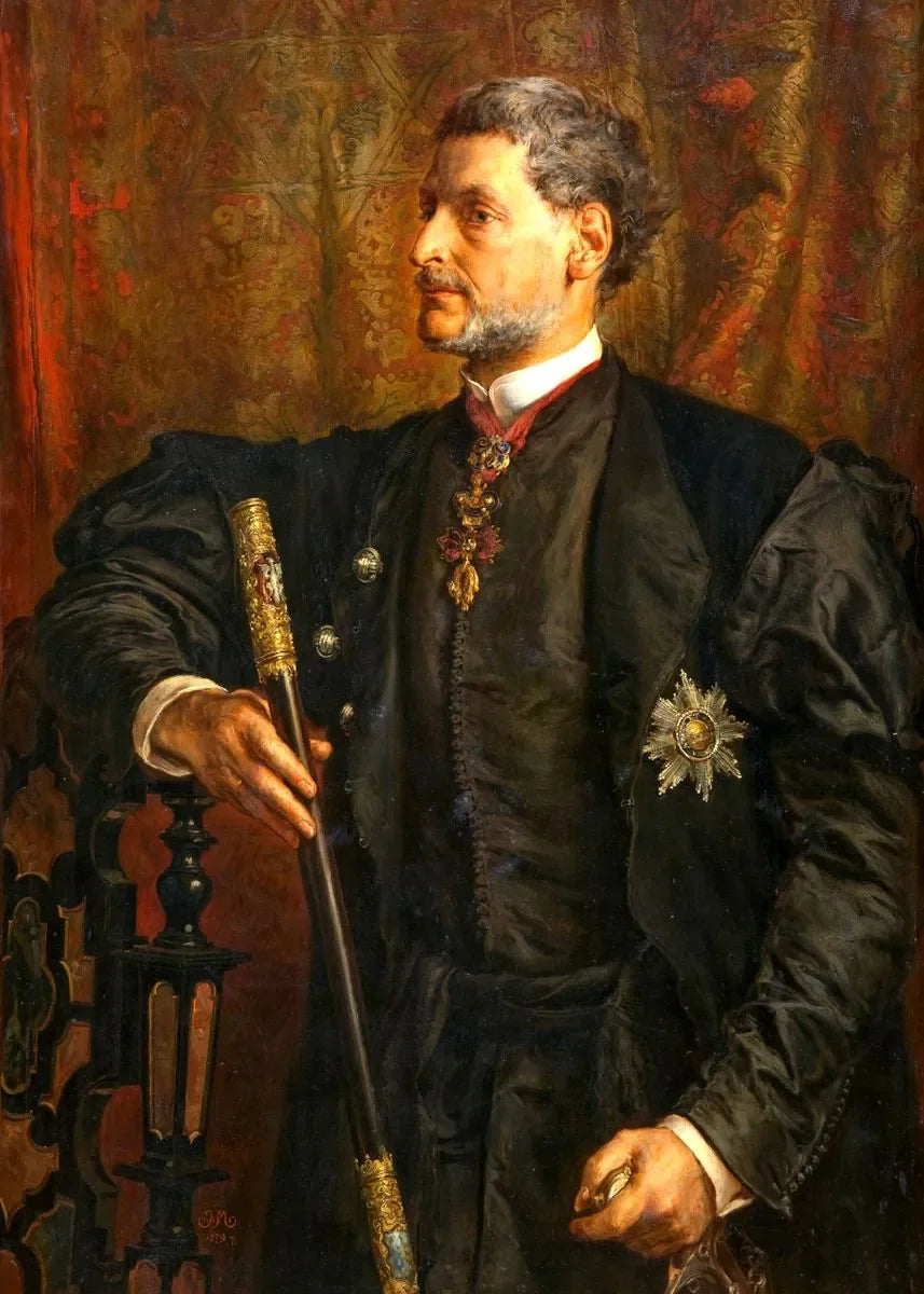 Stanczyk Jan Matejko Póster Vintage Cuadro en Lienzo Antiguo Impresión de Arte Retro Decoración del Hogar Decoración de Pared Regalo
