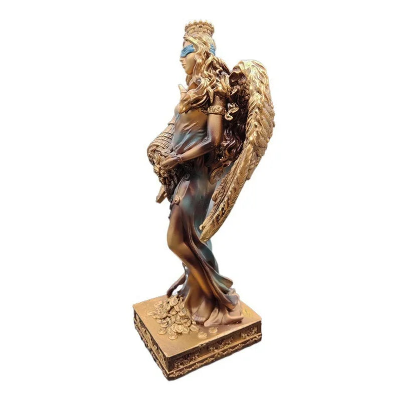 Nueva Diosa Griega de la Riqueza Estatua Artesanal de Resina Regalo Caja Oficina Escritorio Decoración Ornamento Accesorios de Decoración del Hogar