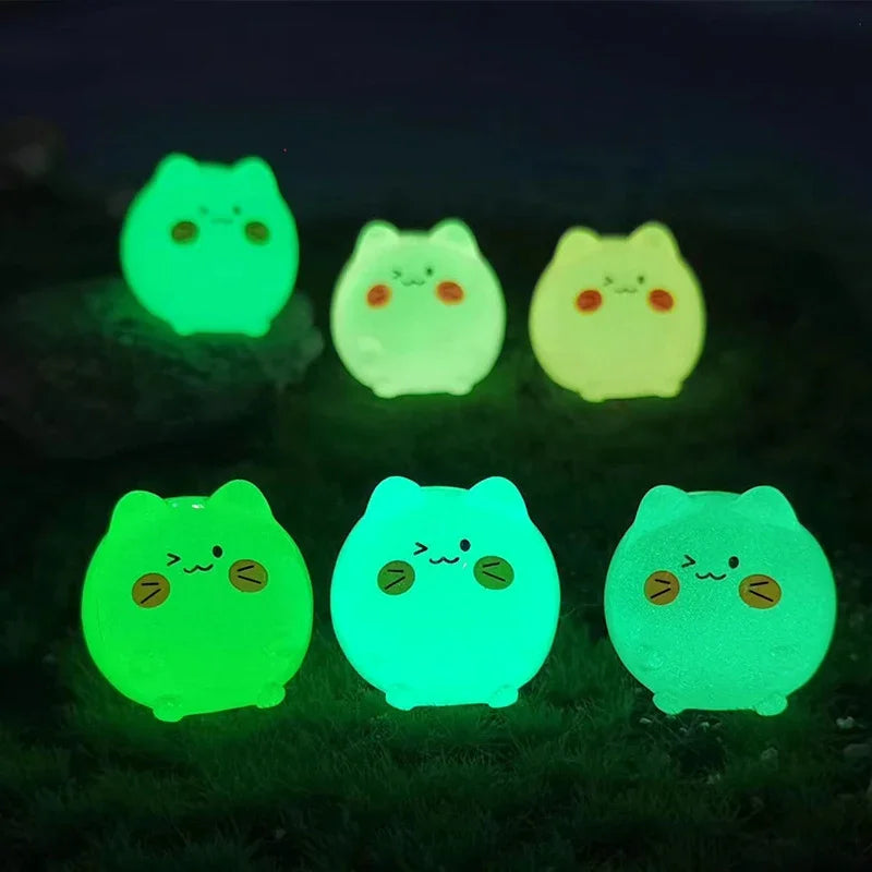 5-50pcs Mini Ornement Lumineux Chat de Dessin Animé Artisanat Figurines Miniatures Micro Paysage Accessoires de Décoration Maison Cadeaux
