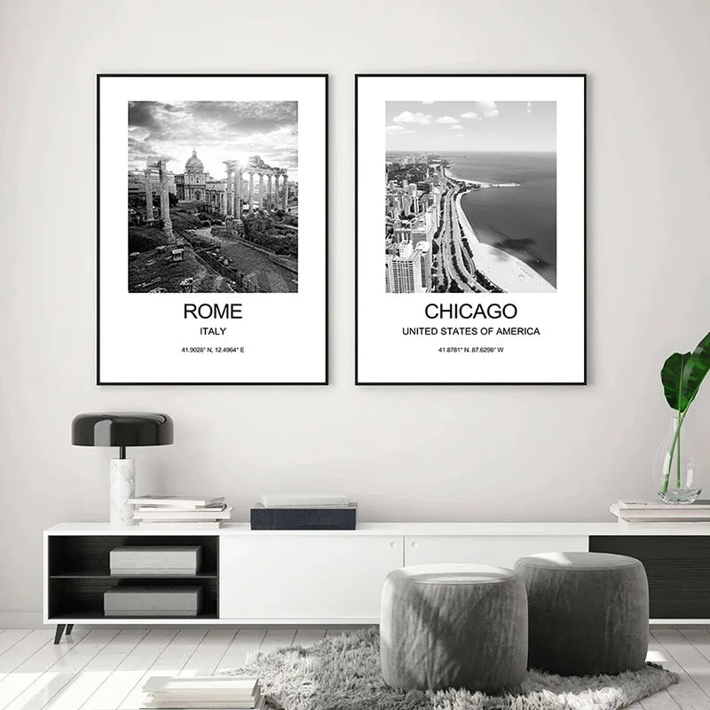 City Poster New York London Paris Wall Art for Livingroom Decoration Picture on The Wall Sheets for Paintings Canvas Home Decor