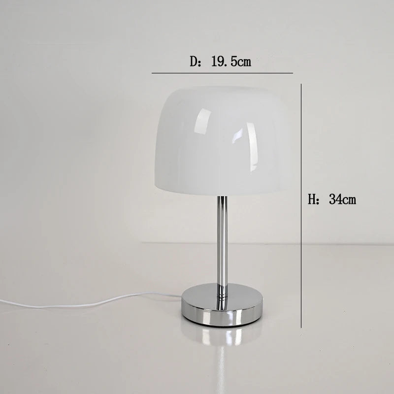 Medieval Glass Table Lamp Retro American Living Room Dining Room Lamp Bauhaus Table Lamp House Quiet Warm Bedroom Bedside