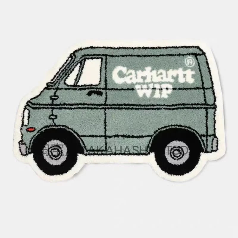 Alfombra de puerta creativa para coche nuevo VIKAMA Alfombra de juego para niños con temática de coche Alfombra de dormitorio Alfombra de sala de estar Alfombra de baño Decoración del hogar