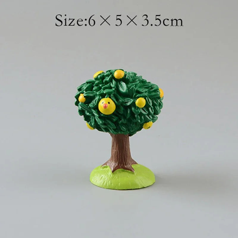 ZAKKA Lindas figuras de gato bebiendo Shiba Inu, modelo de resina, árbol de pomelo, jardín de hadas, decoración de escritorio, regalos