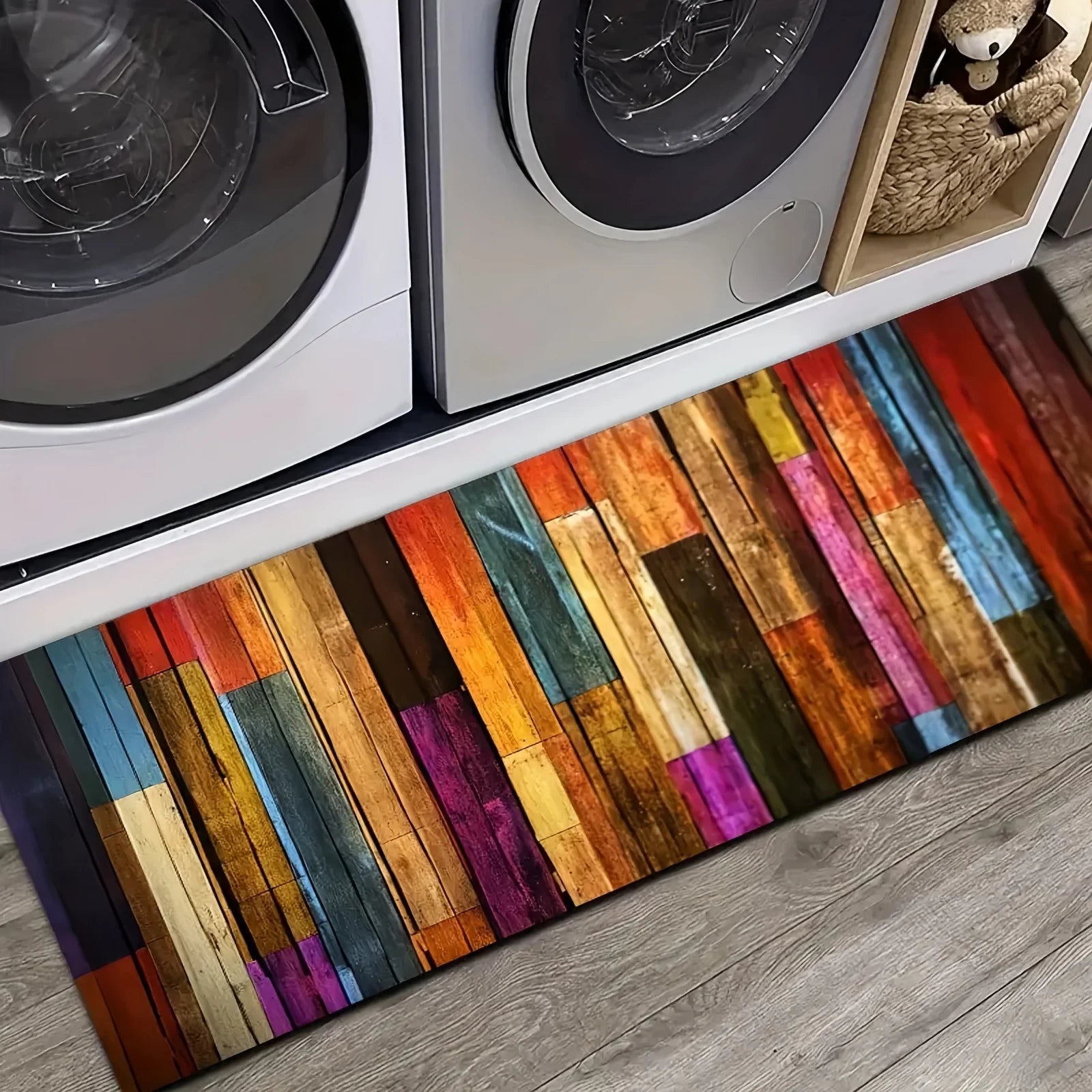 VIKAMA Tapis Couleurs Riches Tapis Arc-en-ciel Tapis Long Couloir Tapis de Cuisine Tapis de Salon Chambre Tapis de Chevet Couverture Doma