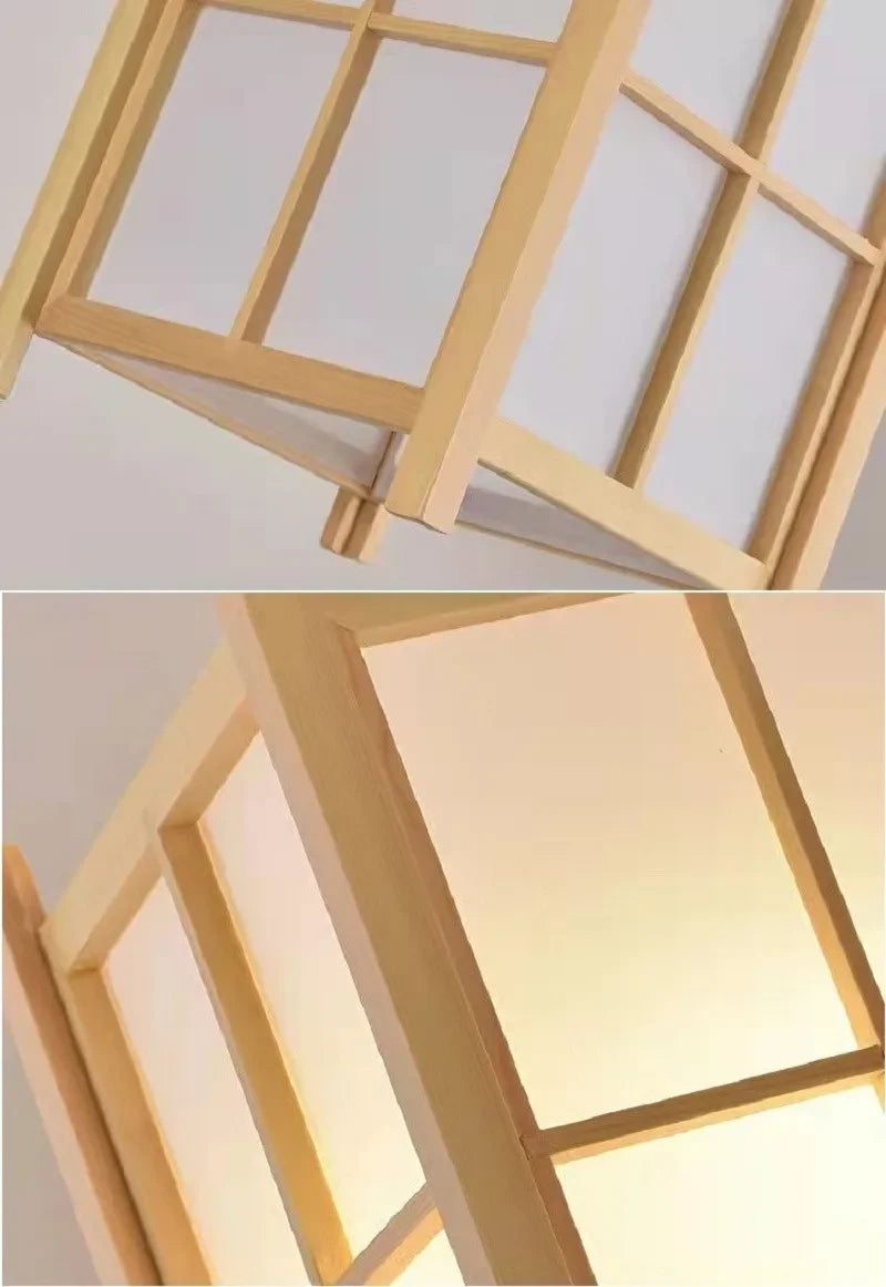 Plafonnier Suspendu en Bois Massif pour Salon Salle à Manger Cuisine Homestay Style Japonais Lampe Suspendue Décoration Artistique E27