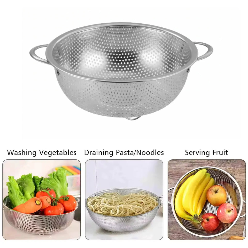 Panier de vidange en acier inoxydable, panier à laver les légumes, panier perforé, panier à laver le riz, passoire et filtre à eau