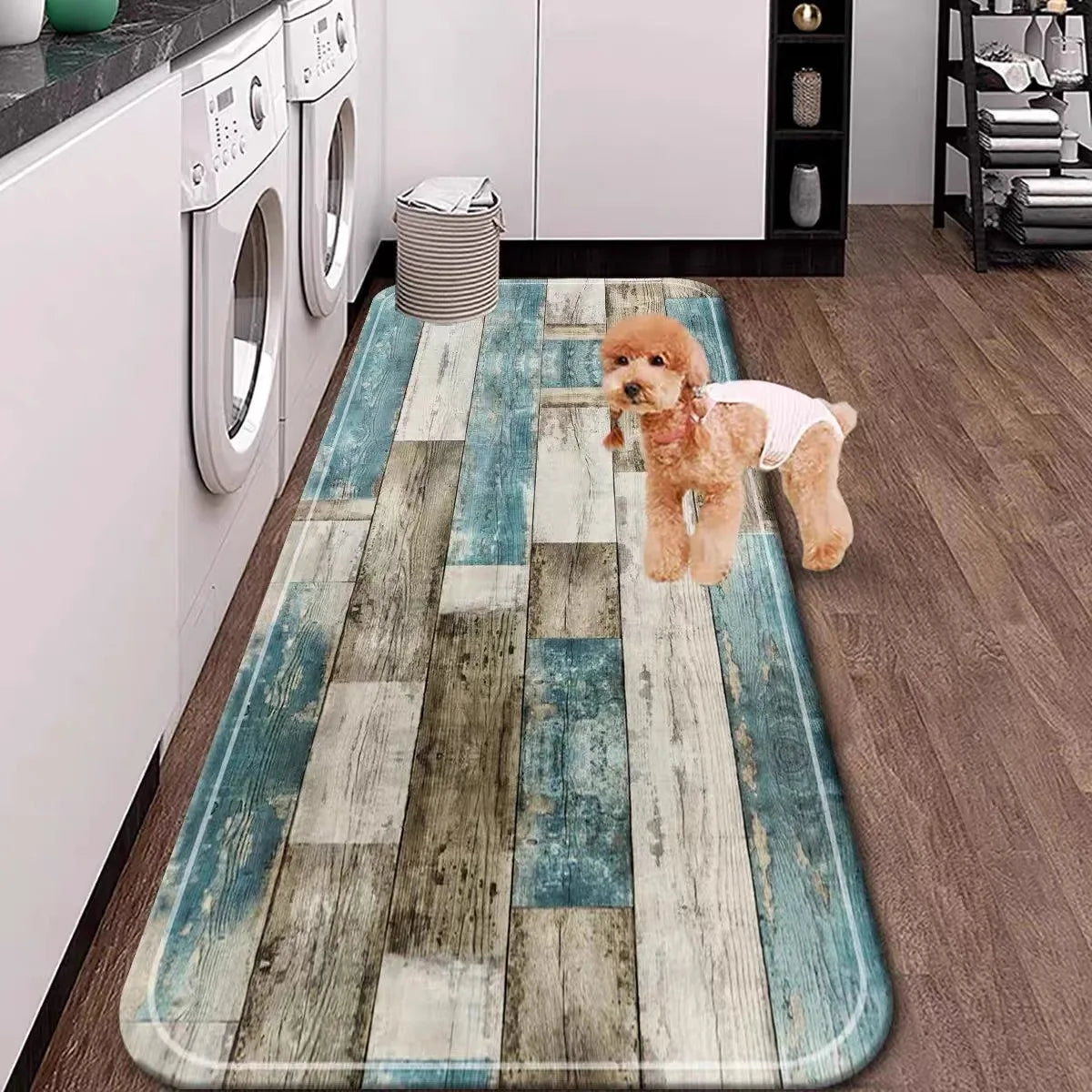 VIKAMA 1/2PCS Tapis de Cuisine Moderne Simple Ensemble de Tapis Longue Bande Absorbant l'Huile Tapis de Pied Absorbant Tapis de Porte de Salle de Bain Domestique
