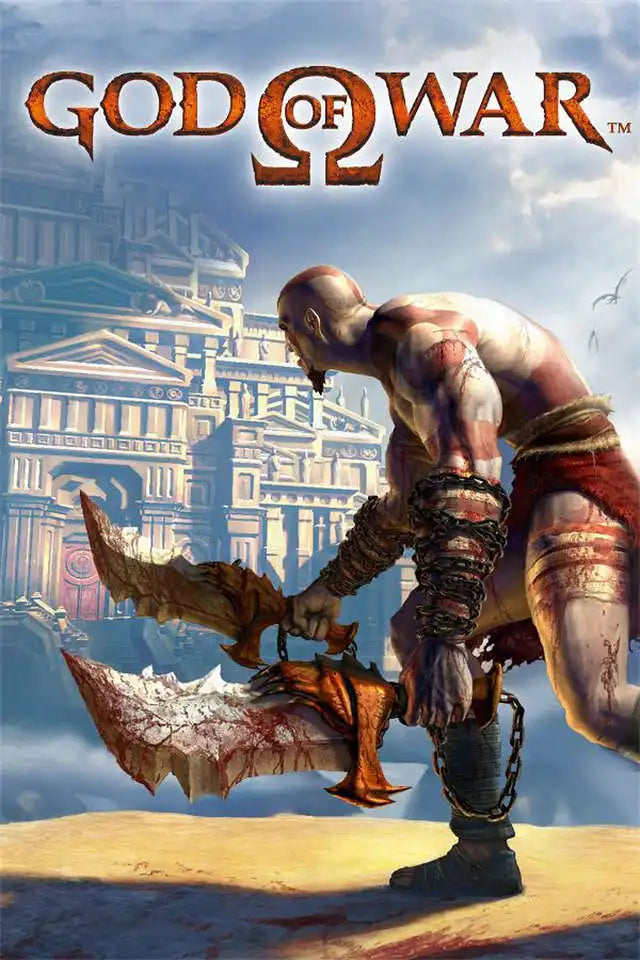 God of War Ragnarok 2022 Poster - Kratos Themed Wall Art for Gaming Room Decor