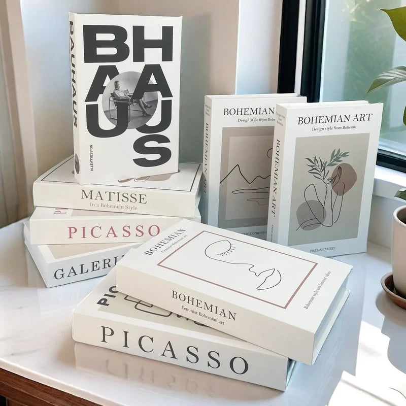 Open Luxury Fake Book Storage Box Boho Bauhaus Decorative Books Home Decor Coffee Table Bedroom Ornaments Interior Decoration