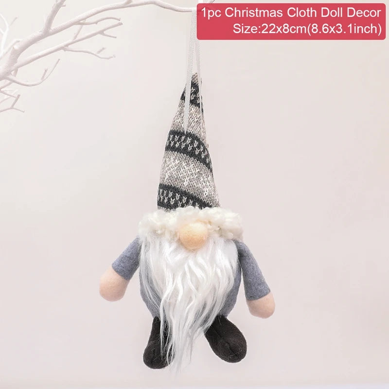 Decoración navideña de Papá Noel para el hogar 2025, decoración de mesa, muñeco de alce, adornos navideños, regalos de Navidad, Feliz Año Nuevo 2026
