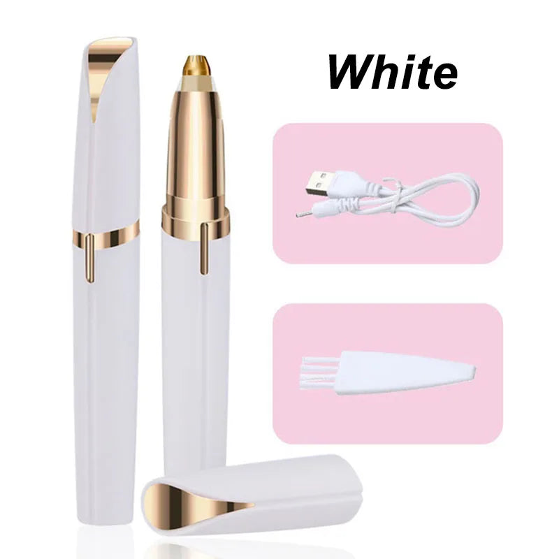 Recortador eléctrico de cejas para mujer, delineador de cejas, eliminador de vello facial para mujeres, afeitadoras automáticas de cejas, navaja de bolsillo