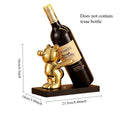 Soporte de almacenamiento de encimera para botellas de vino de oso de burbujas de cerámica para bodas, fiestas y decoración del hogar